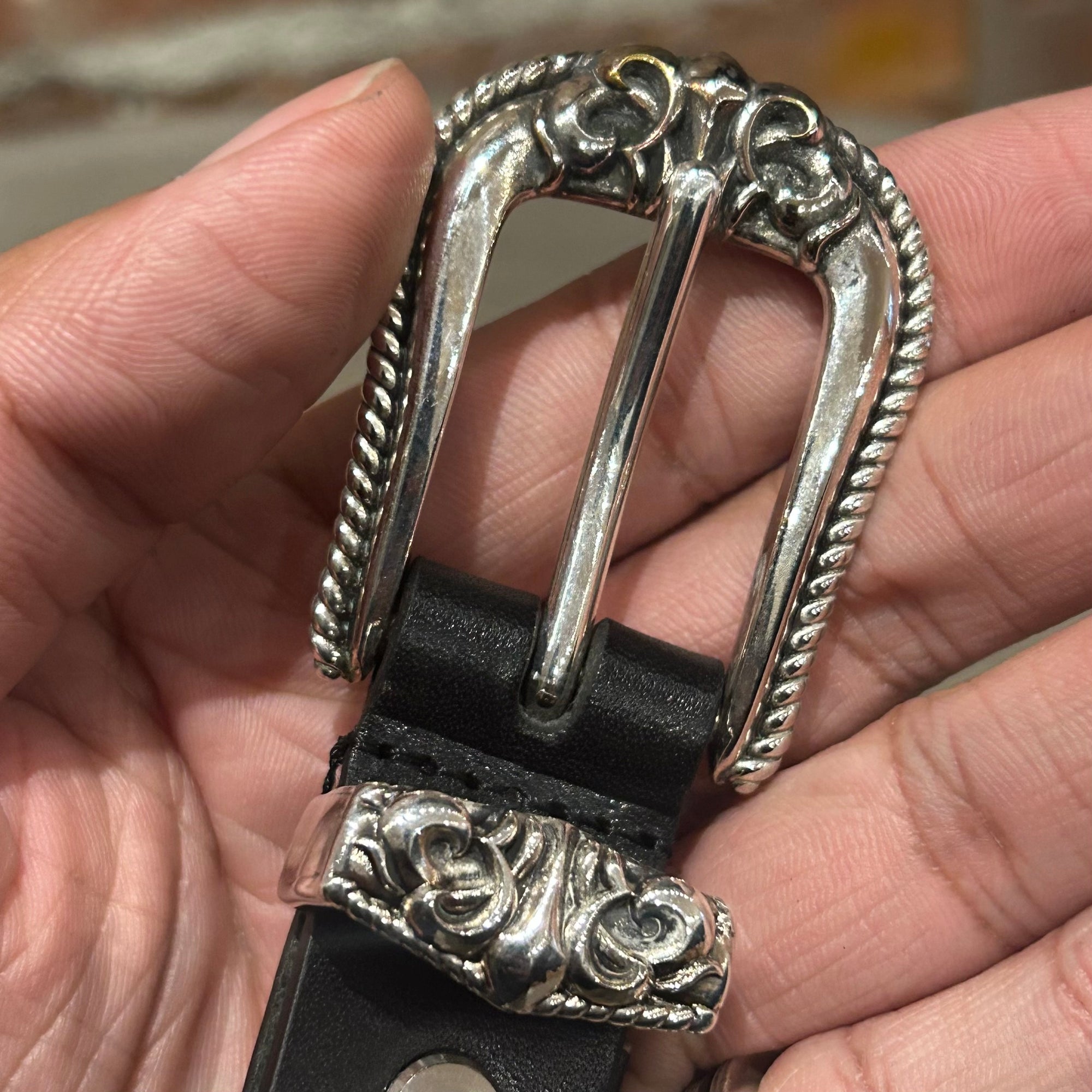 DEAL DESIGN 3-PIECE KING GATE BELT ‘BLACK/SILVER’