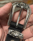 DEAL DESIGN 3-PIECE KING GATE BELT ‘BLACK/SILVER’