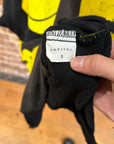 KAPITAL RECONSTRUCTED PATCHWORK SMILEY HOODIE ‘BLACK/YELLOW’