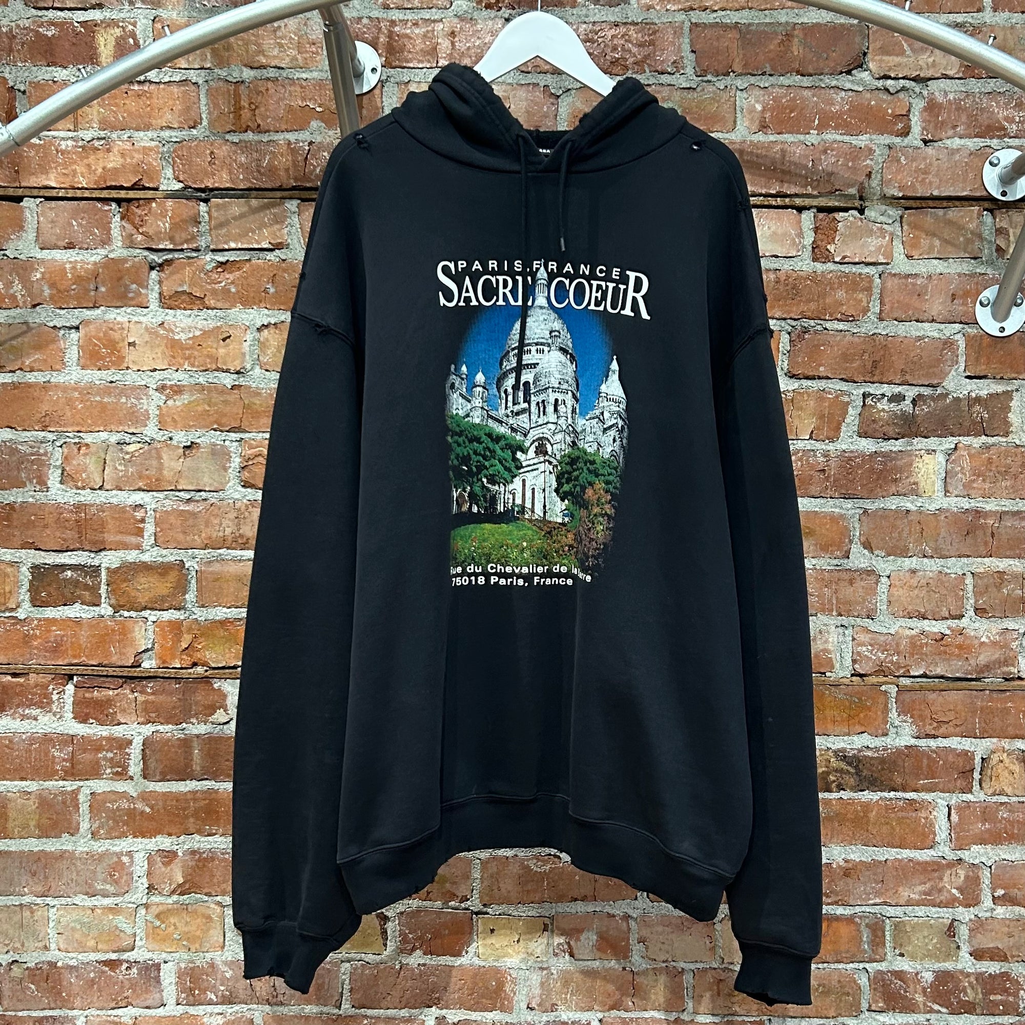 BALENCIAGA SS20 SACRE COEUR NOTRE DAME HOODIE ‘BLACK’