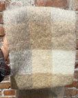 ACNE STUDIOS MOHAIR CHECKED SCARF ‘VANILLA/BEIGE’