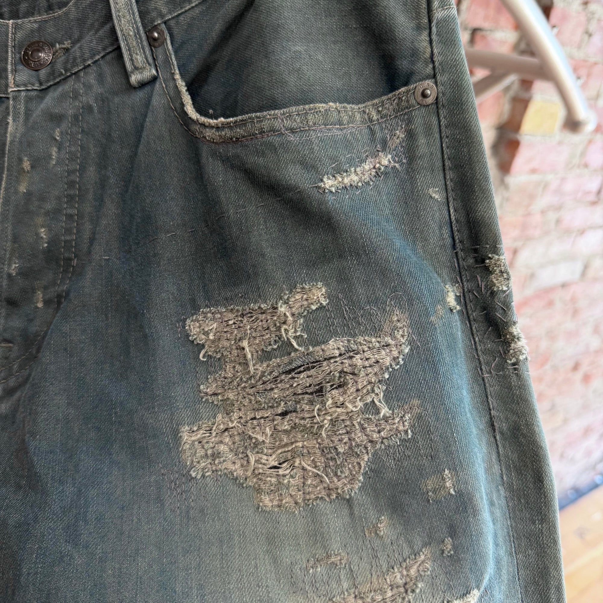 POLO RALPH LAUREN DENIM &amp; SUPPLY BORO REPAIR DENIM ‘MUD WASH’
