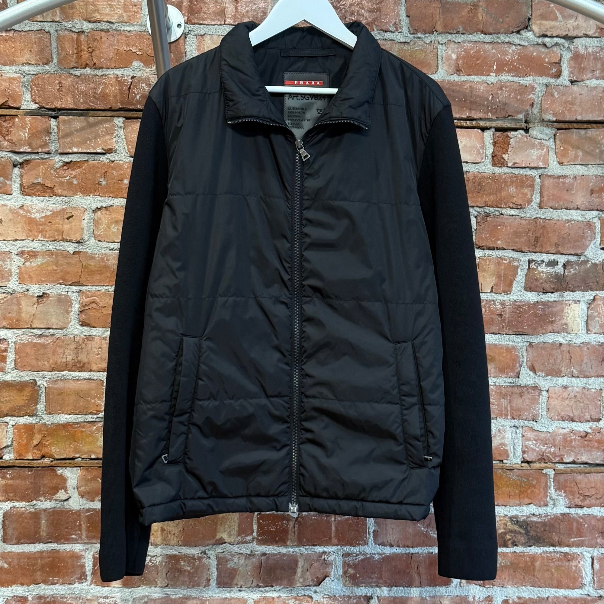 PRADA FW08 LINEA ROSSA TECHNICAL HYBRID JACKET ‘BLACK’