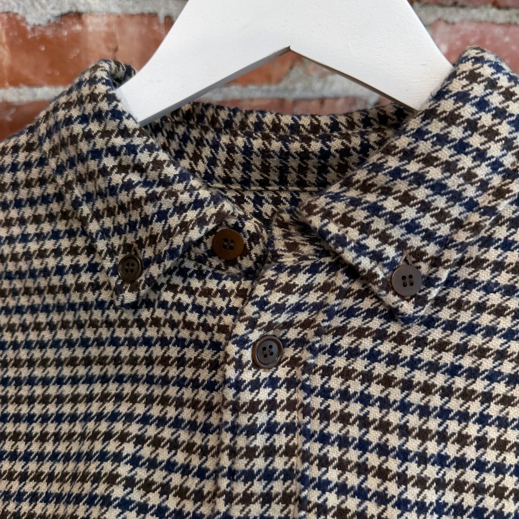 UNDERCOVER SS18 HOUNDSTOOTH DISTRESSED FLANNEL ‘MULTI’