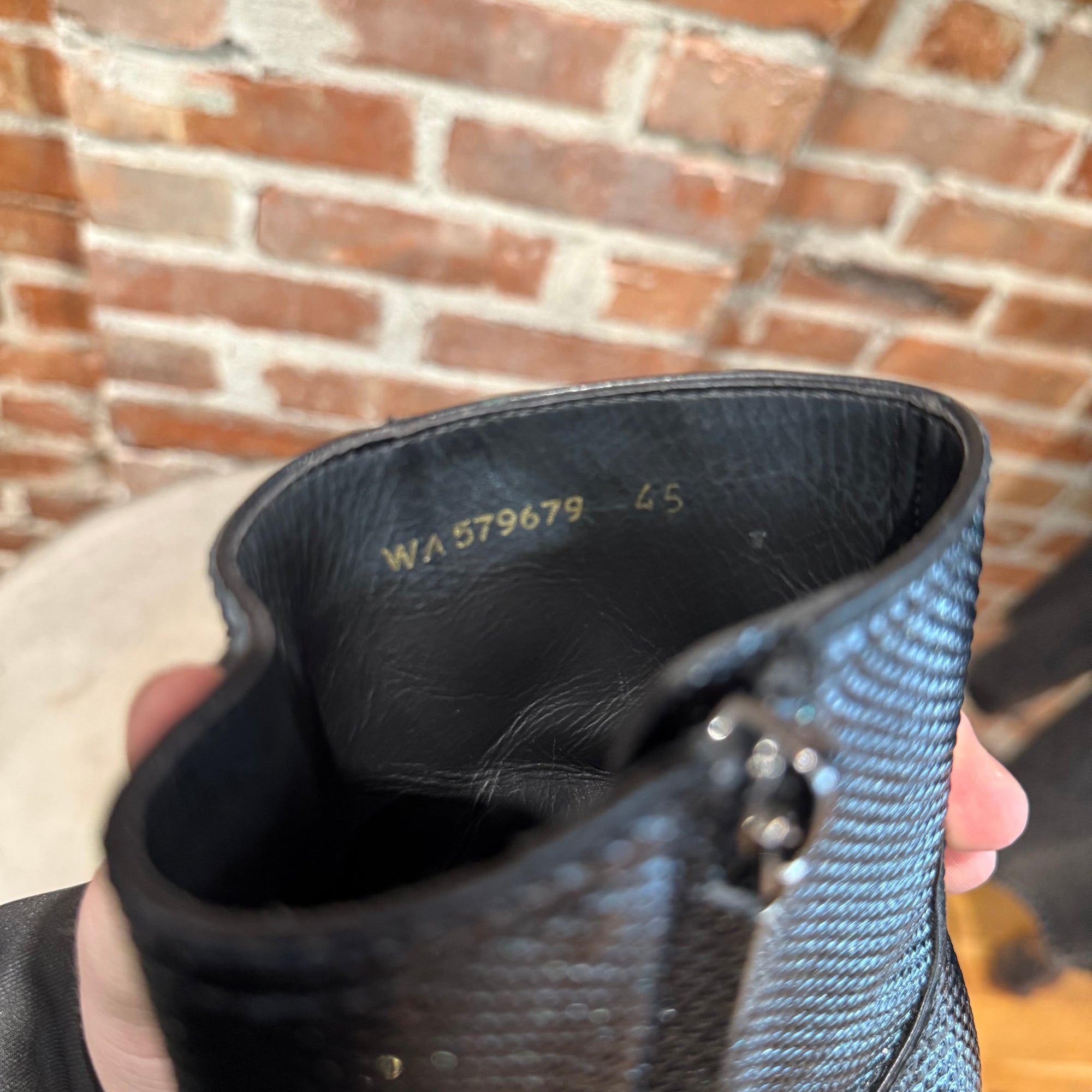 SAINT LAURENT PARIS LIZARD LUKAS BOOTS ‘BLACK’