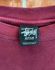 STUSSY CLASSIC LOGO CREWNECK ‘MAROON’