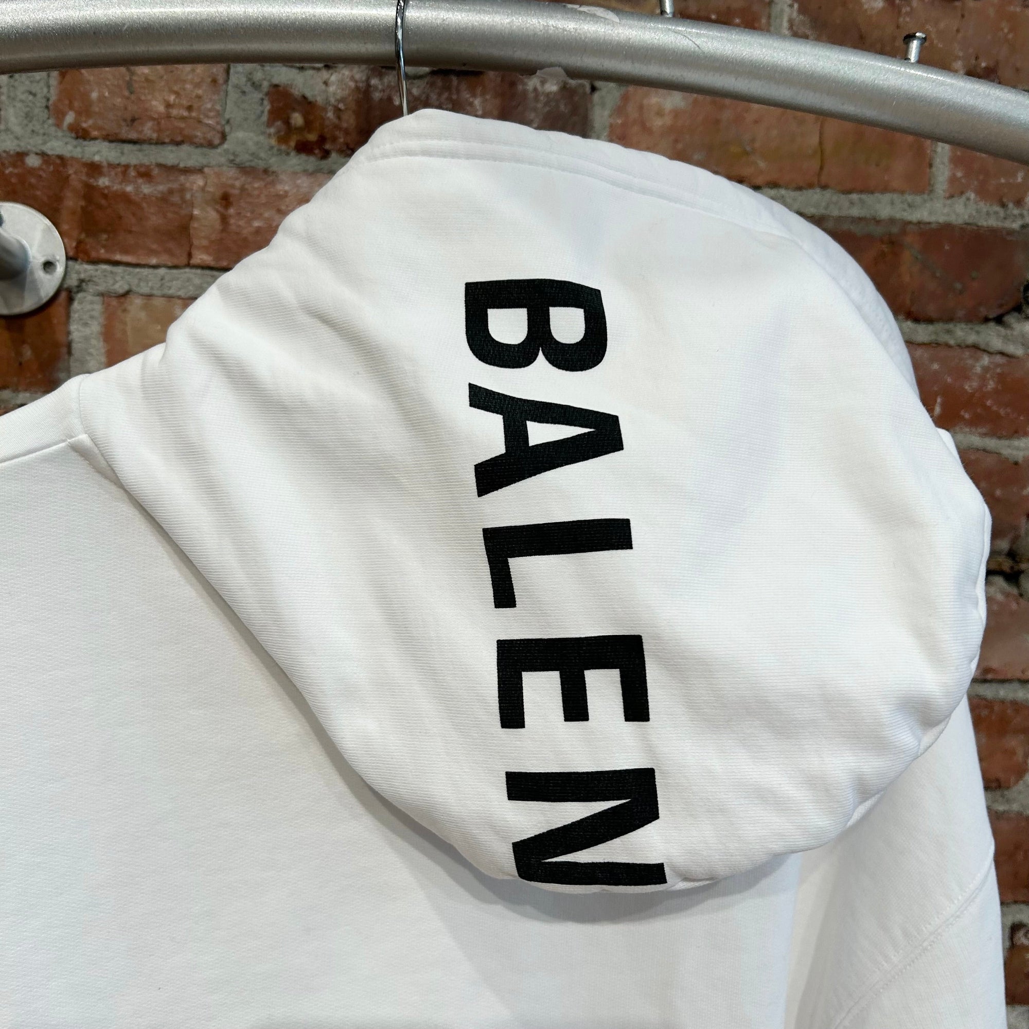 BALENCIAGA FW17 HOOD PRINT LOGO HOODIE ‘WHITE’