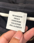 VETEMENTS SS25 LIMITED EDITION POLIZEI ZIP HOODIE ‘BLACK’