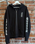 CHROME HEARTS VERTICAL LOGO ZIP HOODIE ’BLACK’