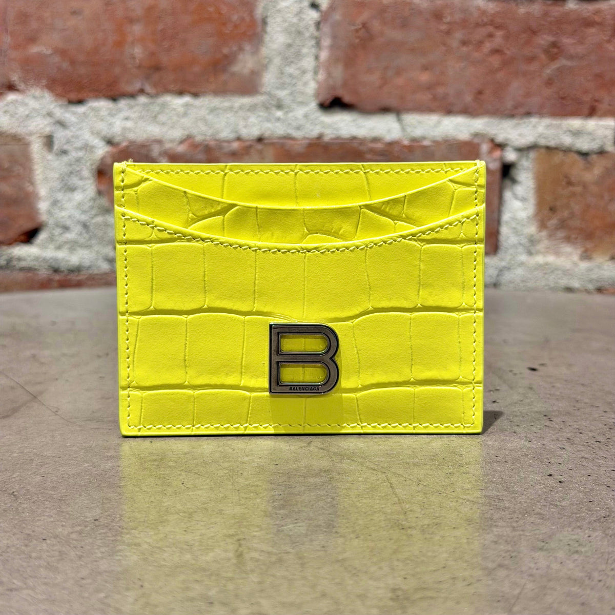 BALENCIAGA CROC BB CARD HOLDER ‘YELLOW’