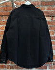 VETEMENTS SS19 RHINESTONE EMBELLISHED DENIM OVERSHIRT ‘BLACK’