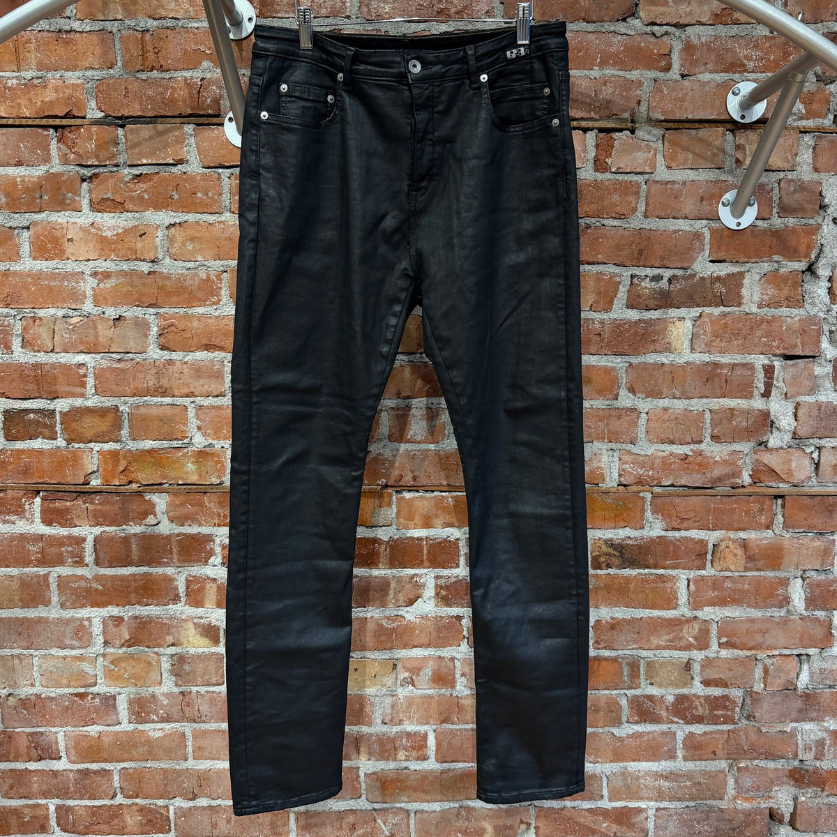 RICK OWENS SS21 PLEGETHON DRKSHDW WAXED DETROIT DENIM ‘BLACK’