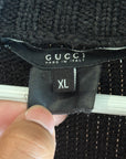 GUCCI TOM FORD CASHMERE FULL ZIP KNIT SWEATER ‘NAVY’