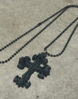 DEAL DESIGN SILICONE GL CROSS NECKLACE ‘BLACK’