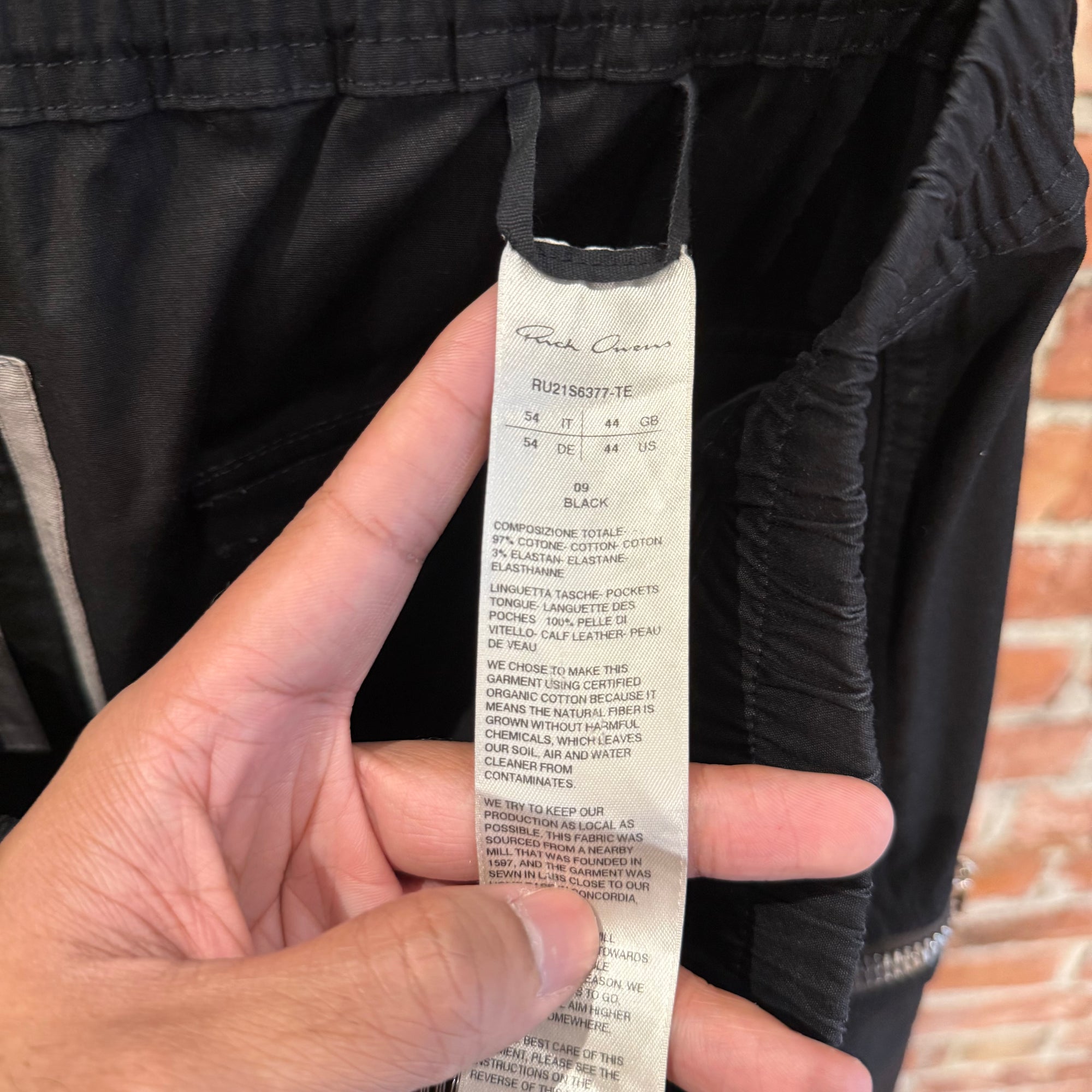 RICK OWENS BAUHAUS CARGO PANTS ‘BLACK’