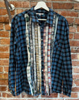 NEEDLES REBUILD BUTTON-UP FLANNEL ‘BLUE’