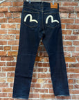 EVISU THICK GULL GULL SLIM STRAIGHT DENIM ‘INDIGO/WHITE’