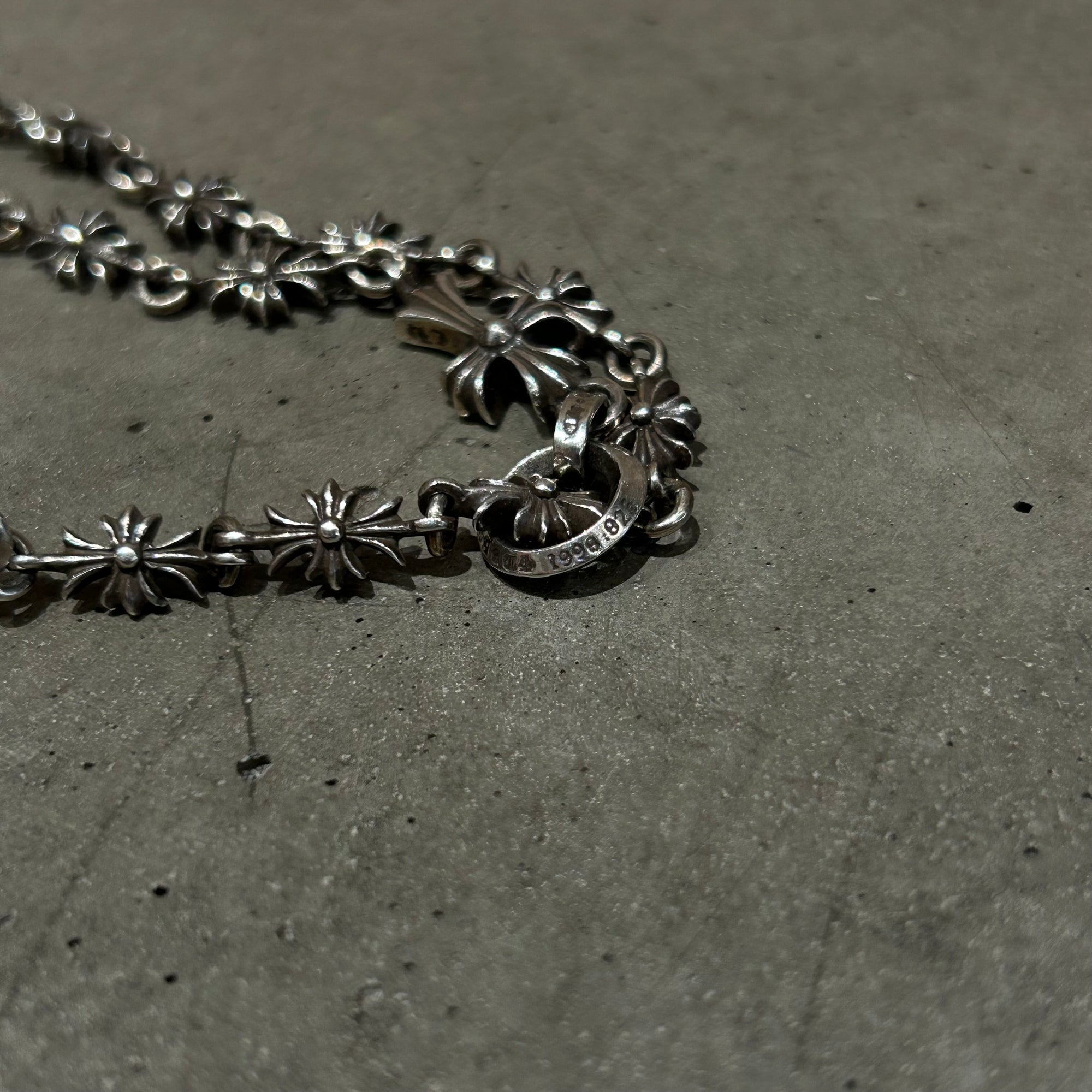 CHROME HEARTS TINY-E ROSARY NECKLACE 'SILVER'