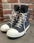 RICK OWENS FW25 CONCORDIANS DRKSHDW WAXED RAMONE SNEAKERS ‘SLATE’