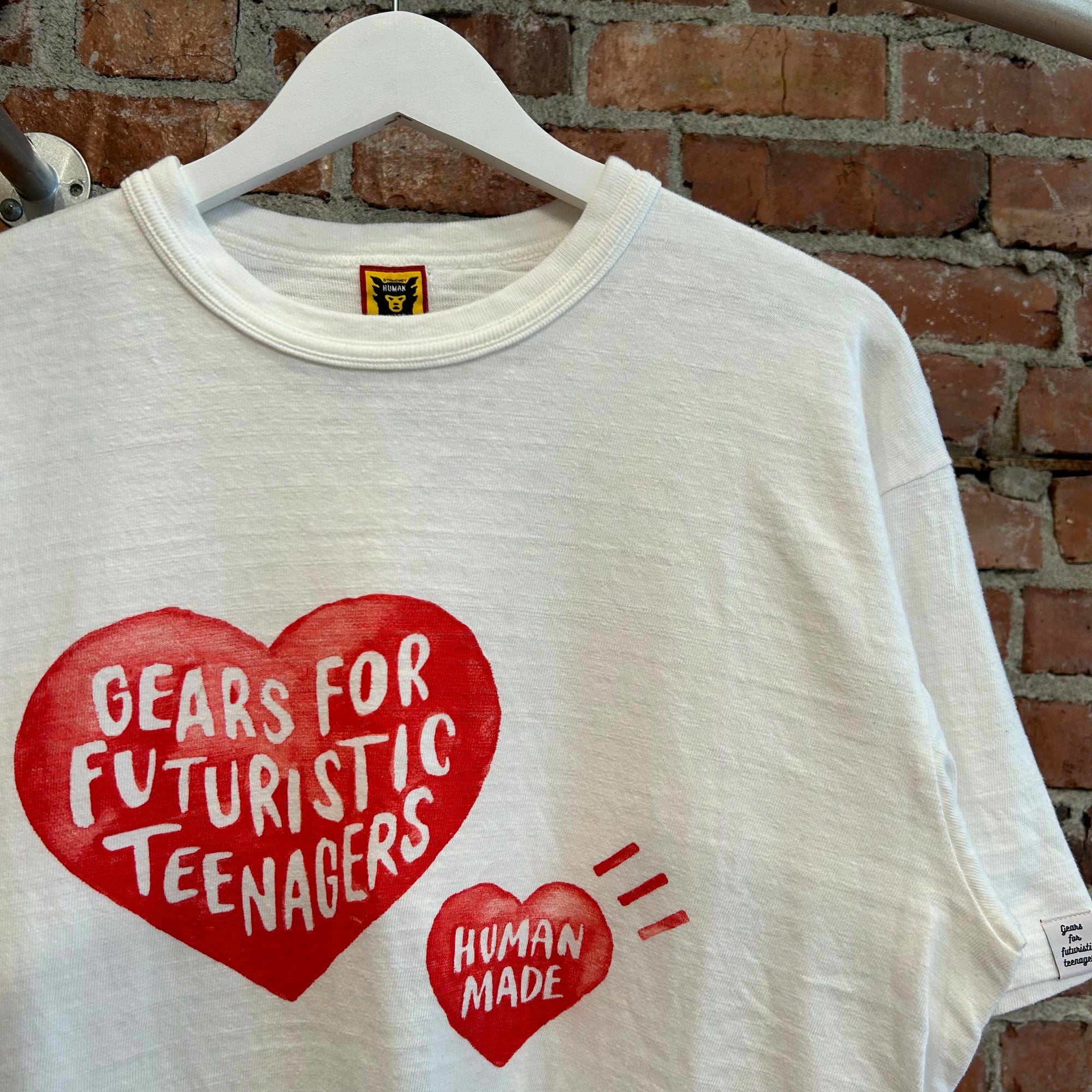 HUMAN MADE FUTURISTIC DOUBLE HEARTS TEE ‘WHITE’