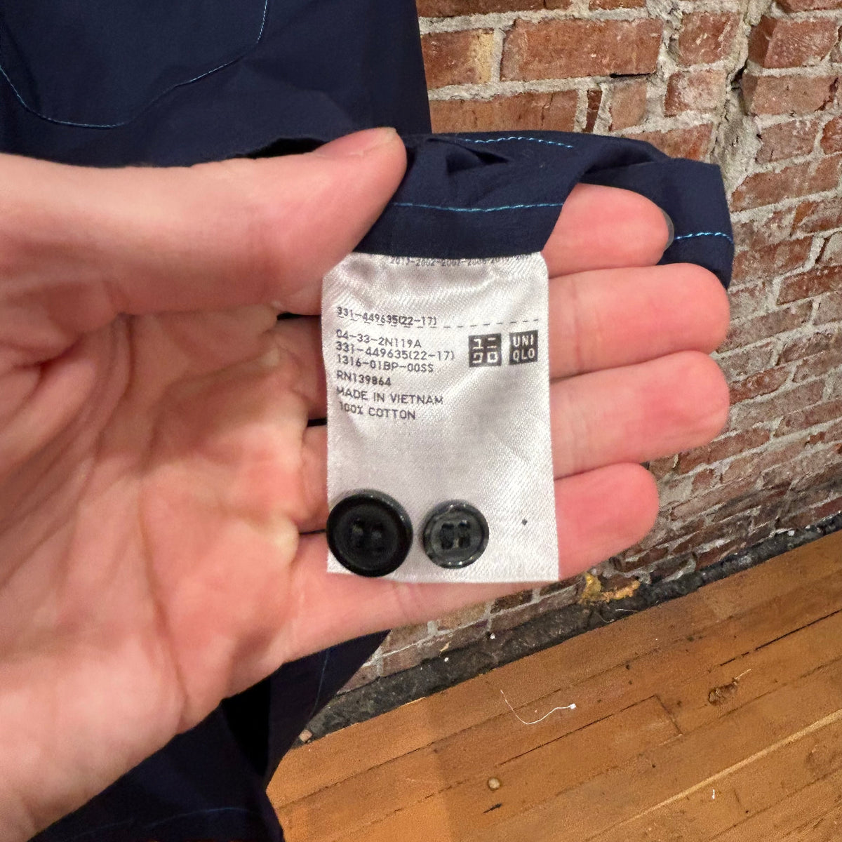 MARNI X UNIQLO OVERSIZED CAMP COLLAR SHIRT ‘NAVY’