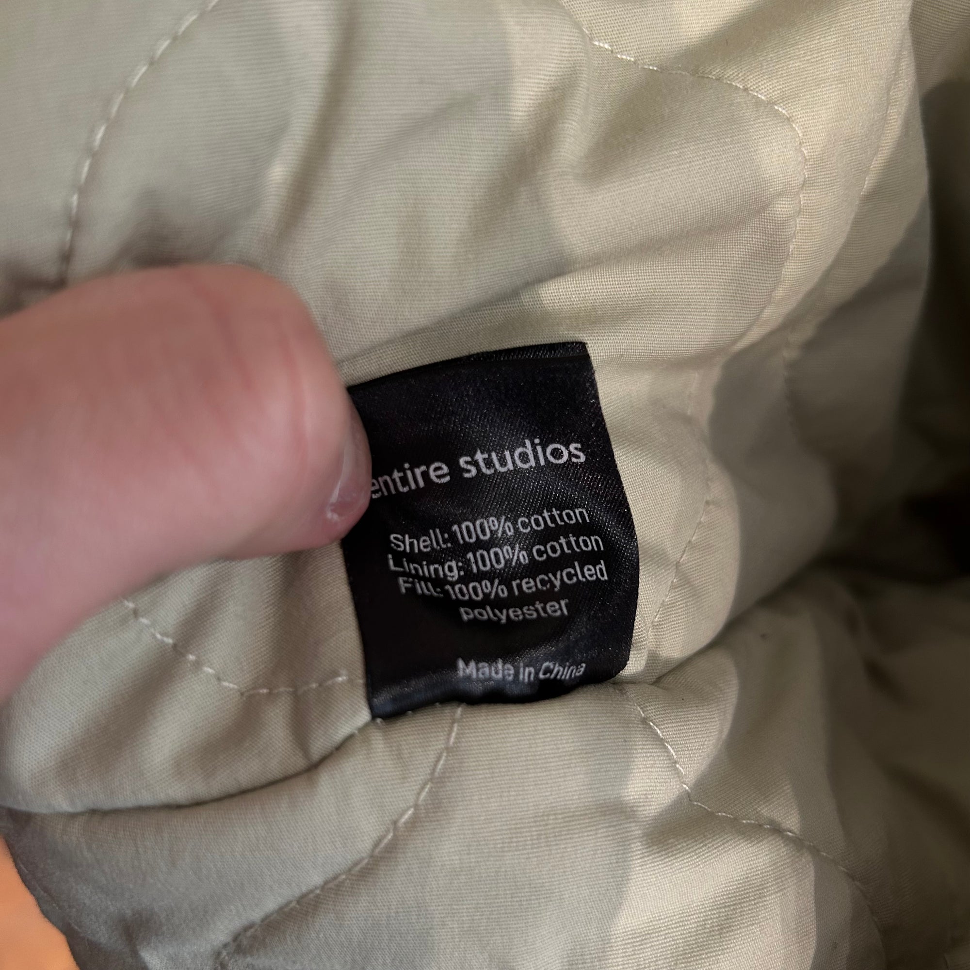 ENTIRE STUDIOS A-4 CROPPED BOMBER JACKET ‘CREAM’
