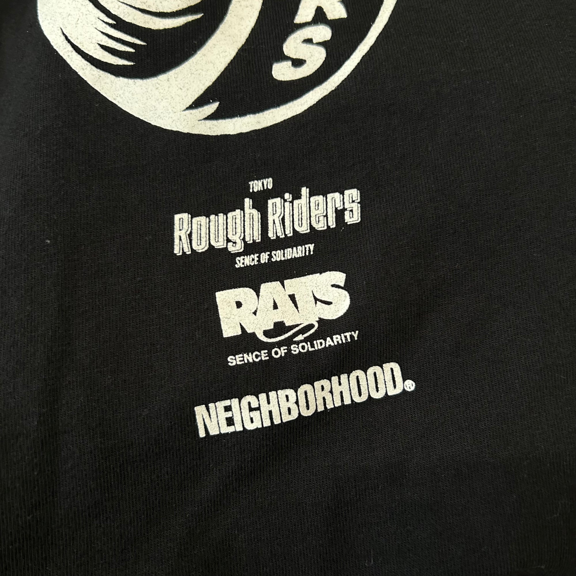 NEIGHBORHOOD ROUGH RIDERS BIKER TEE ‘BLACK’