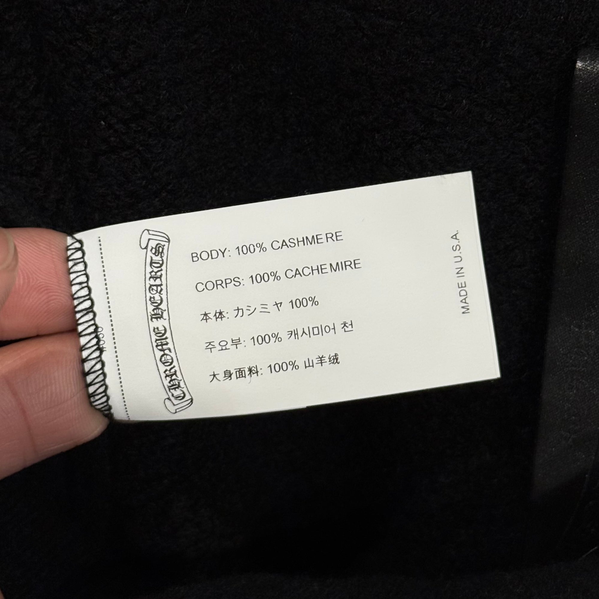 CHROME HEARTS CASHMERE FLORAL LOUNGE PANTS ‘BLACK’
