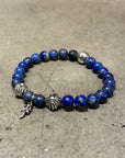 CHROME HEARTS DAGGER CHARM BEADED 3-BALL BRACELET BRACELET ‘BLUE’