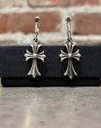 CHROME HEARTS TINY CROSS EARRINGS (PAIR) ‘SILVER’