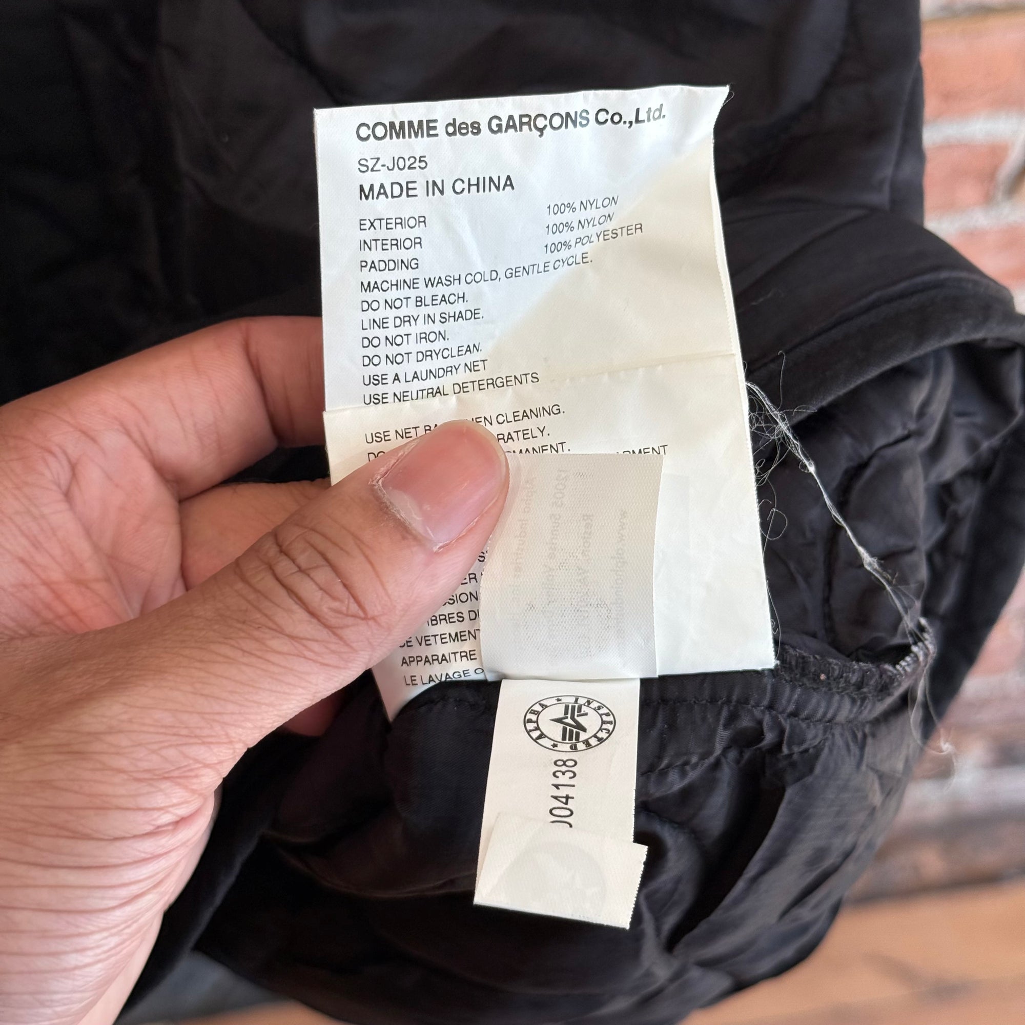 COMME DES GARÇONS X ALPHA INDUSTRIES LINER JACKET ‘BLACK’