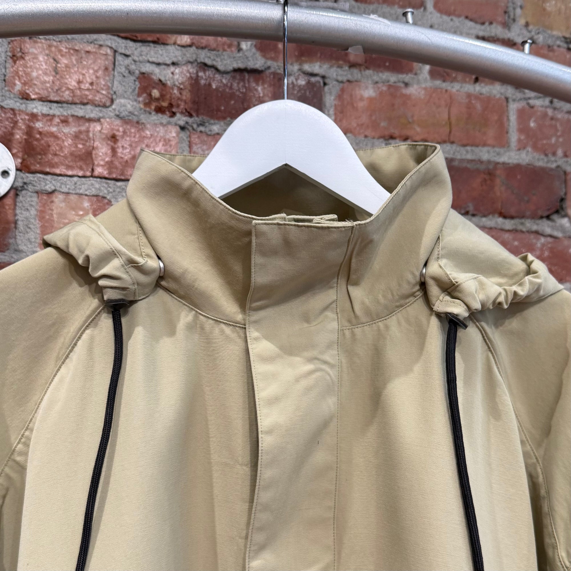 AURALEE WOOL MAX CANVAS HOODED JACKET ‘KHAKI’