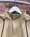 AURALEE WOOL MAX CANVAS HOODED JACKET ‘KHAKI’