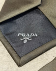 PRADA RE-NYLON BADGE TIE ‘DARK OLIVE’