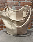 COACH BEA 2-BLOCK SHOULDER TOTE BAG ‘CREAM’