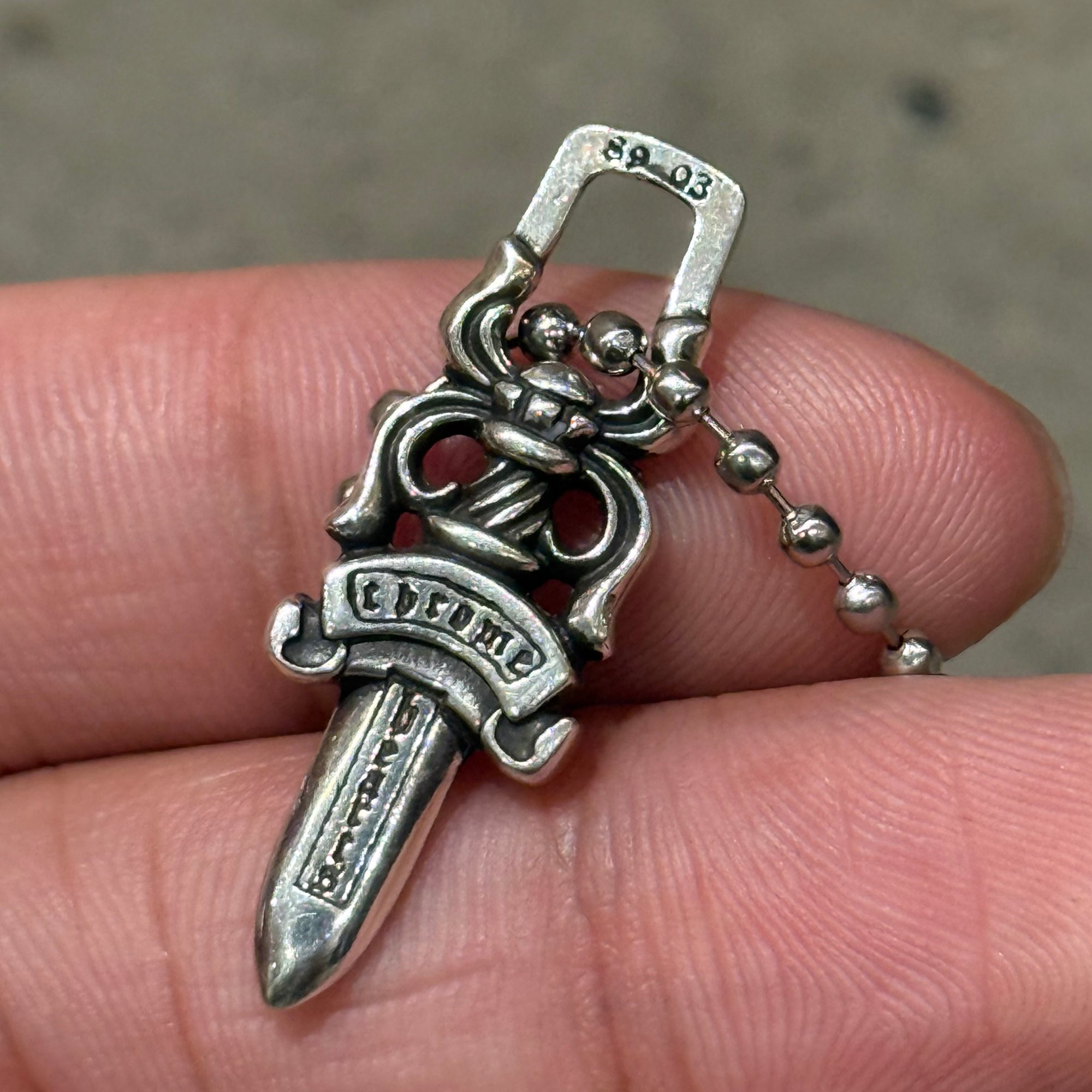 CHROME HEARTS ZIPPER DAGGER NECKLACE 