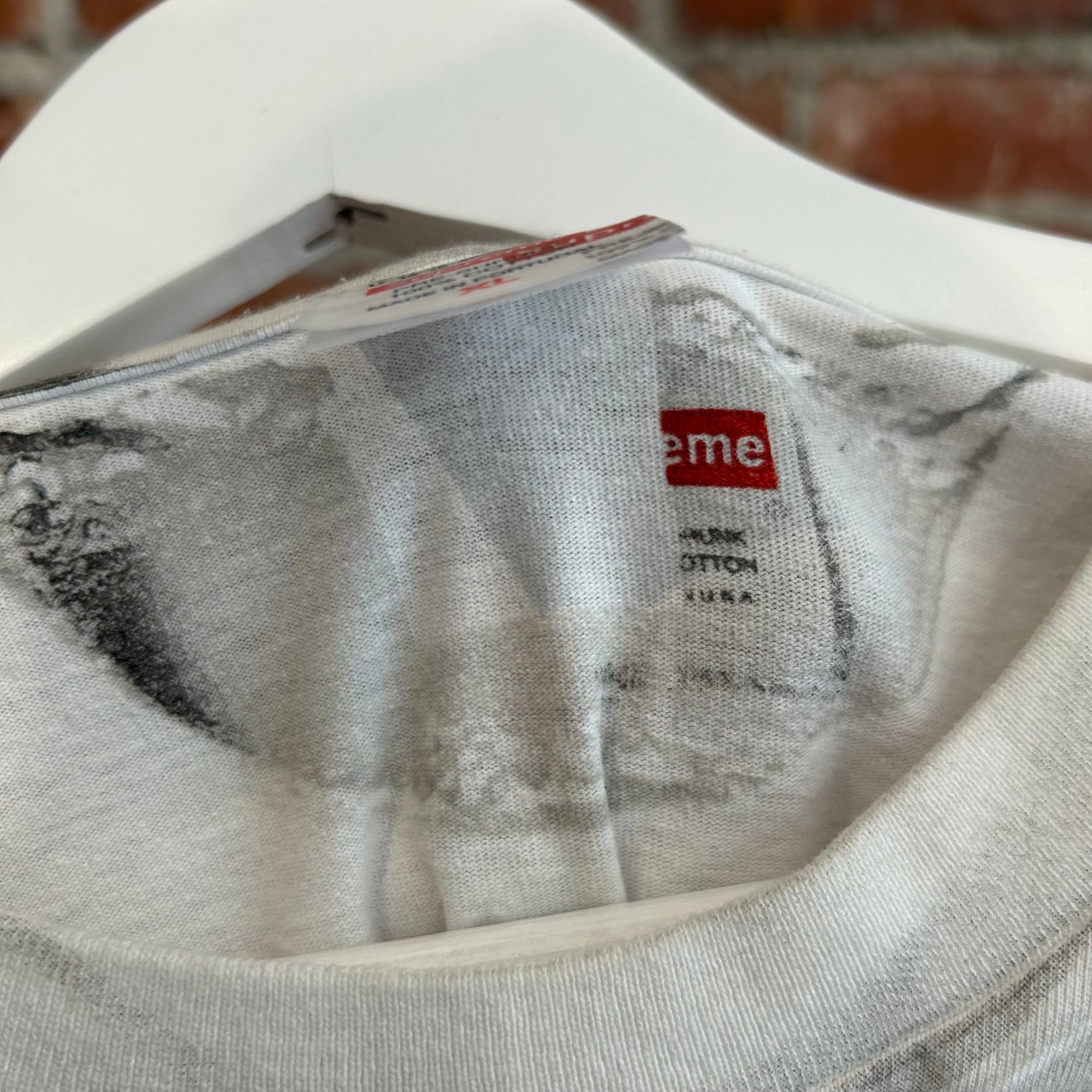 SUPREME X MARGIELA MM6 SS24 BOX LOGO TEE ‘WHITE/RED’