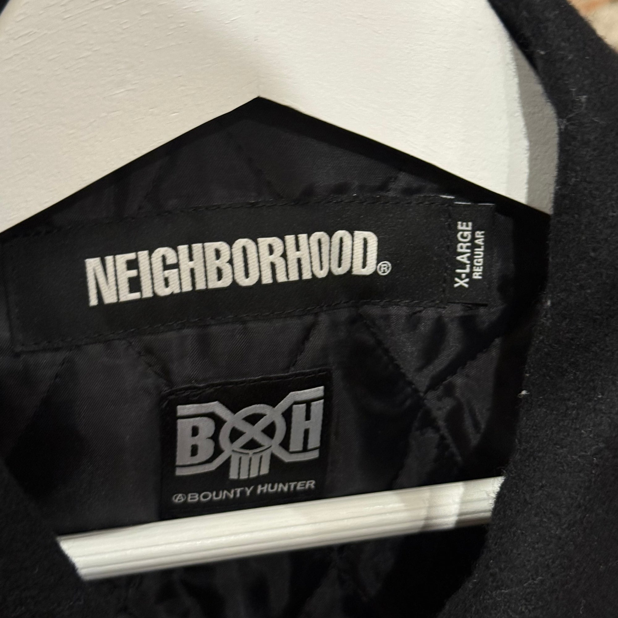 NEIGHBORHOOD X BOUNTY HUNTER WOOL SOUVENIR JACKET ‘BLACK’