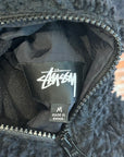 STUSSY REVERSIBLE FLEECE BOMBER JACKET ‘BLACK’