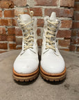 OUR LEGACY SURVIVOR COMBAT BOOTS ‘WHITE/BROWN’