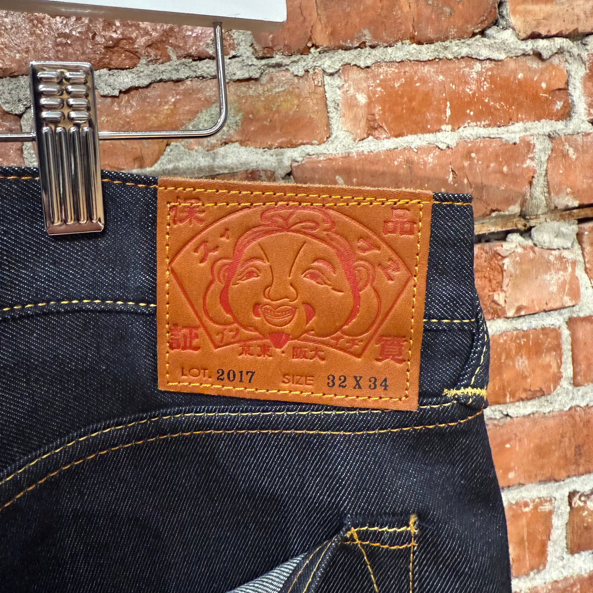 EVISU LOT 2017 YELLOW GULL SLIM STRAIGHT DENIM ‘INDIGO’