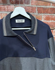 MIU MIU SS26 ANTHRACITE ZIPPER SWEATSHIRT ‘GREY/NAVY’