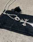 CHROME HEARTS TINY CROSS NECKLACE ‘SILVER’