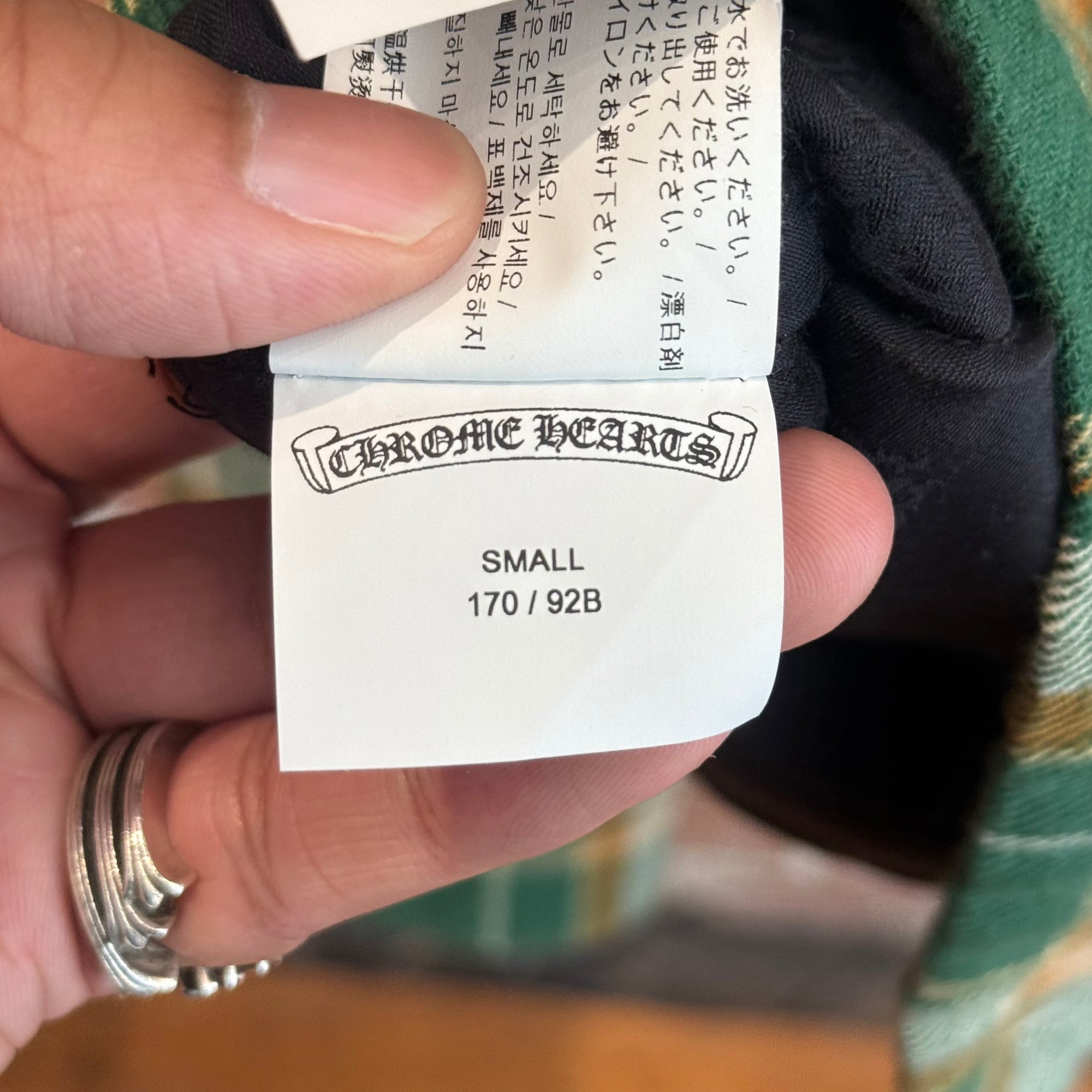 CHROME HEARTS WORKIN FLANNEL ‘GREEN/PINK’
