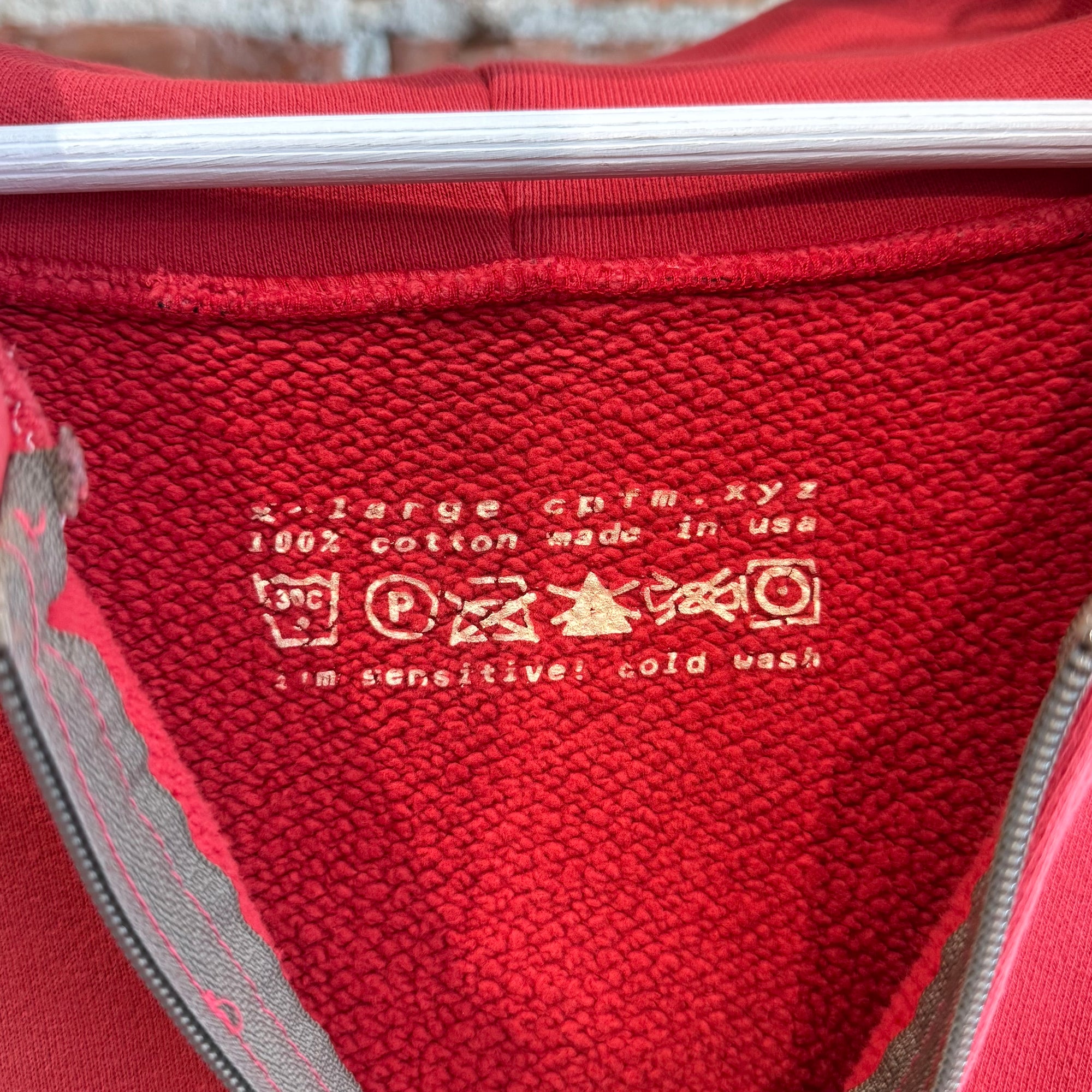 CPFM EARTH FIRST WWCD ZIP HOODIE ‘RED’