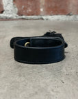 CHROME HEARTS ADJUSTABLE CROSS BALL LEATHER BRACELET ‘BLACK’