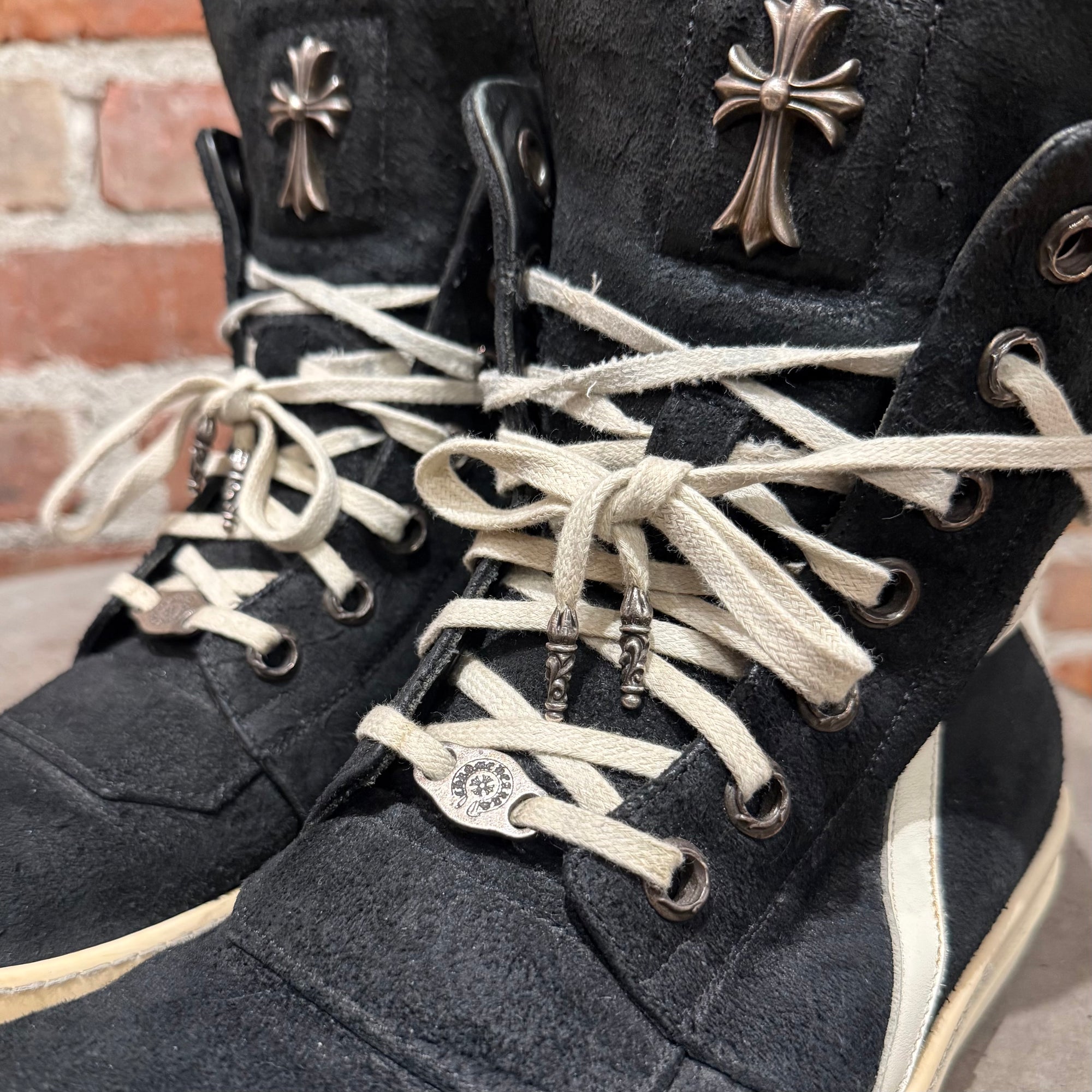 CHROME HEARTS X RICK OWENS GEOBASKET SNEAKERS ‘BLACK’