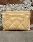 CHANEL QUILTED CARDHOLDER ‘BEIGE’