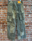 GALLERY DEPT. DISTRESSED PROGRAMMER CARGO PANTS ‘OLIVE’
