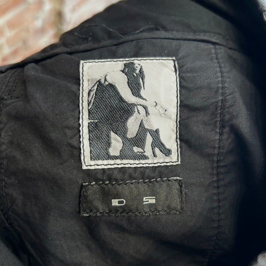 RICK OWENS DRKSDHW SS126 AIRCUT POD SHORTS ‘BLACK’